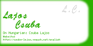 lajos csuba business card